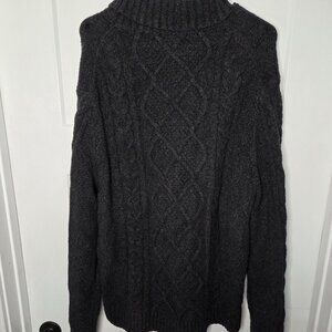 Abercrombie & Fitch cable-knit mockneck sweater